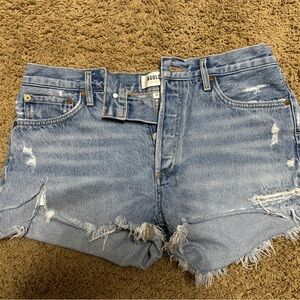 Agolde Parker High-Rise Denim Shorts in Swapmeet